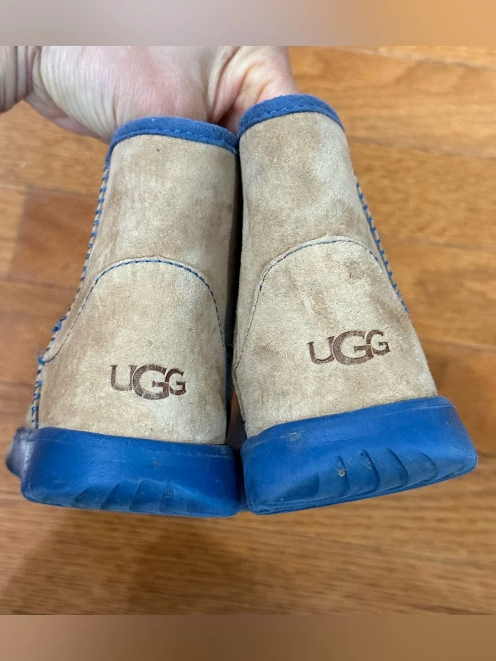 UGG Australia Kids 12 Boys Girls Breaker Suede Boots Zip 1008154K Ankle Booties